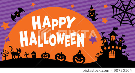 Happy Halloween characters and background illustrations 90720164