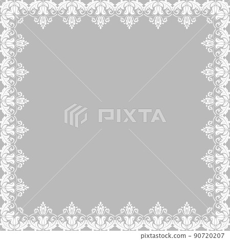 Floral Abstract Square Vector Frame With Arabesques 90720207