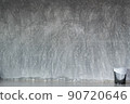 cement background with a bin 90720646
