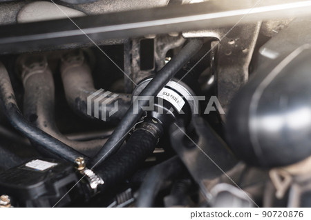 Gas fuel filter with a rubber tube of the car gas fuel system 90720876