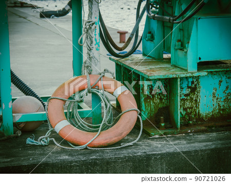 Floating ring left in the fishing port Floating ring left in the fishing port 90721026