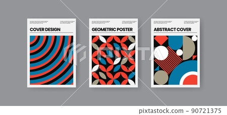 Set of abstract A4 posters 90721375