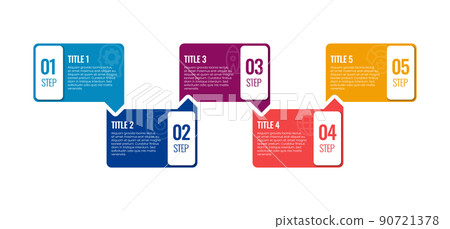 Business infographic five steps 90721378
