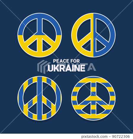 set of peace symbol ukraine set of peace symbol ukraine 90722306