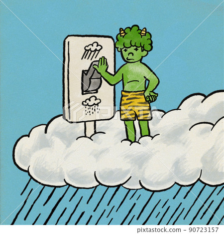 A demon that operates the rainfall setting switch A demon that operates the rainfall setting switch 90723157