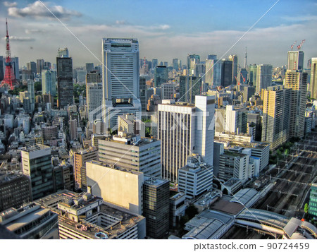 [東京]港區田町周邊的街景 90724459