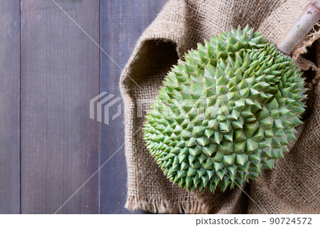 Long Laplae Durian on sack,It is the most expensive and rare durian in Thailand Long Laplae Durian on sack,It is the most expensive and rare durian in Thailand 90724572