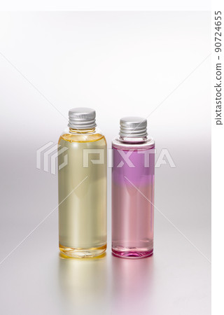 Plastic bottle with colorful skin care cosmetics 90724655