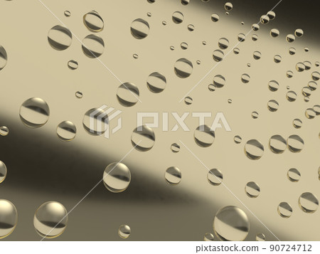 Drops and water droplets on a metal background 90724712
