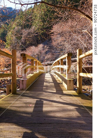 玄田橋小中川紅葉 玄田橋小中川紅葉 90724738