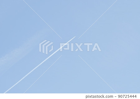 凝結尾跡和拉長尾跡 凝結尾跡和拉長尾跡 90725444