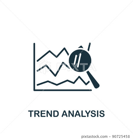 Trend Analysis icon. Monochrome simple icon for templates, web design and infographics 90725458