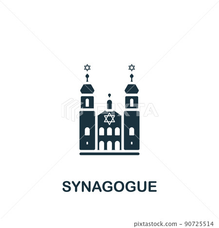 Synagogue icon. Monochrome simple icon for templates, web design and infographics Synagogue icon. Monochrome simple icon for templates, web design and infographics 90725514
