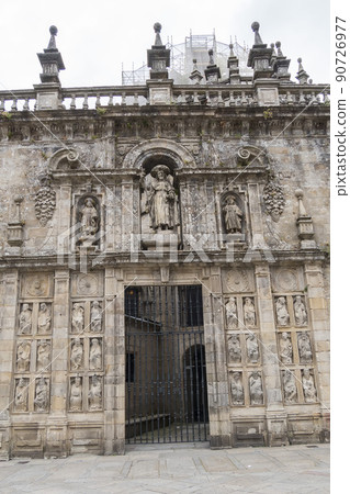 Saint Door of the Santiago de Compostela Cathedral in Quintana square, Santiago de Compostela, Spain Saint Door of the Santiago de Compostela Cathedral in Quintana square, Santiago de Compostela, Spain 90726977