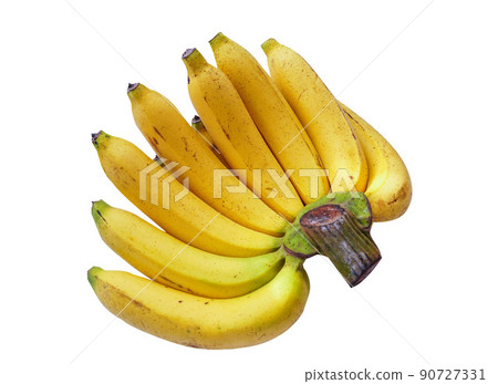 fresh yellow banana isolated on white background. fresh yellow banana isolated on white background. 90727331