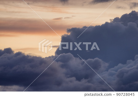 View of Cloudscape during a colorful sunset or sunrise. 90728045