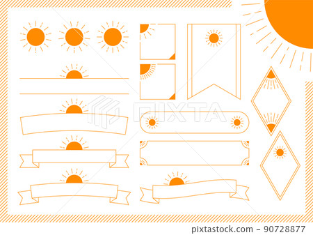 Simple orange frame of the sun Simple orange frame of the sun 90728877