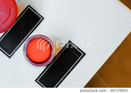 Close up of control panel in industrial production factory 90729893