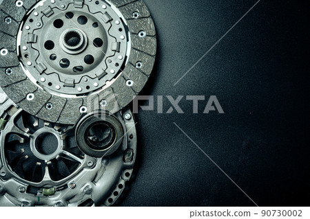Car break disc on black background close up Car break disc on black background close up 90730002