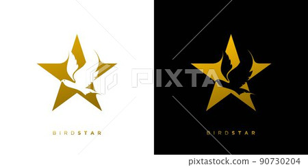 Elegant and attractive bird star logo design Elegant and attractive bird star logo design 90730204