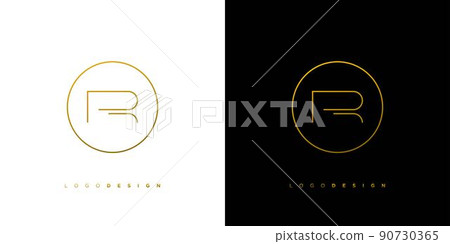 Modern and elegant letter R initials logo design 90730365