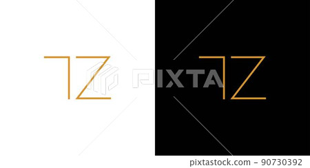 modern and luxury  letter TZ initials logo design 90730392