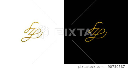 modern and unique handwritten letter SY initials logo design 90730587