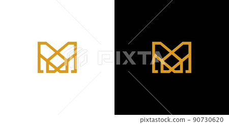 Modern and unique letter M initial logo design 90730620