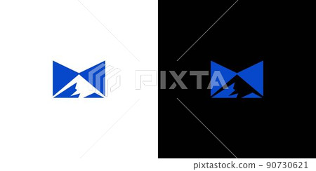 Modern and unique letter M initial mountain logo design Modern and unique letter M initial mountain logo design 90730621