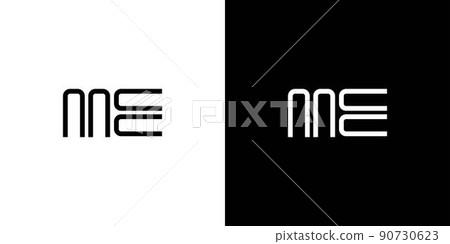 Modern and unique letter ME initials logo design Modern and unique letter ME initials logo design 90730623