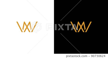 Modern and unique letter MW initials logo design Modern and unique letter MW initials logo design 90730624