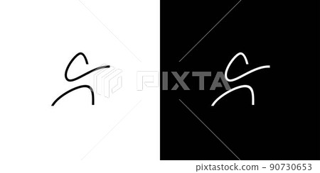 modern and simple A letter initials logo design 90730653