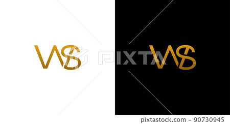 Modern and unique letter WS initials logo design 90730945