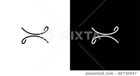Modern and unique letter X initials logo design 90730947