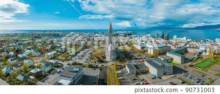 Hallgrimskirkja Church in Reykjavik. 90731003