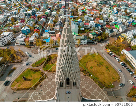 Hallgrimskirkja Church in Reykjavik. Hallgrimskirkja Church in Reykjavik. 90731006