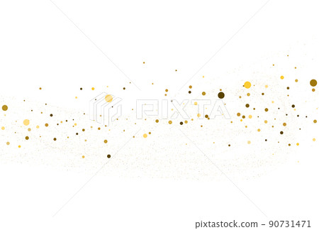 Light gold glitter round confetti background. 90731471