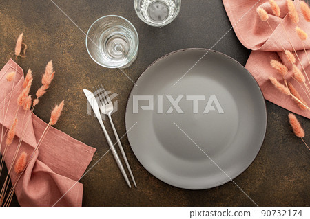 Table setting, top view 90732174