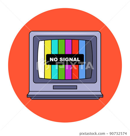 TV does not receive tv signal. monitor with a rainbow. 90732574