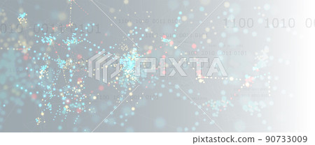 Quantum processing. Deep learning artificial intelligence. Future new technology  for business or science presentation 90733009