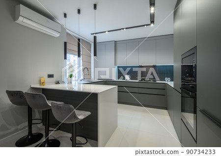 Luxury dining room and kitchen in studio apartment 90734233
