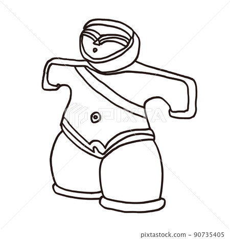 Simple illustration pen drawing Jomon Yayoi Kofun 90735405