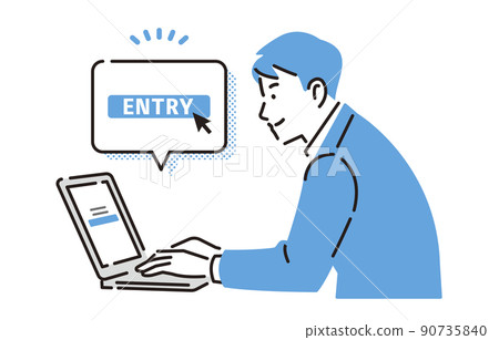 一個求職者在工作機會中做一個網絡條目 90735840