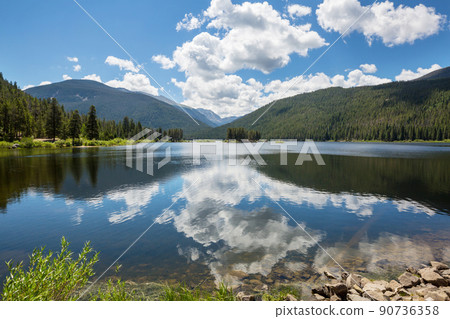 Mountains lake 90736358