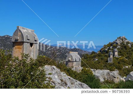 Ruins on Lycian way Ruins on Lycian way 90736393