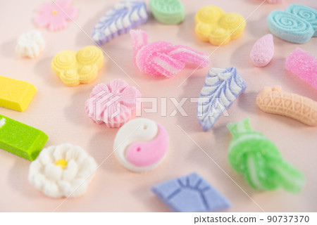 可愛的春季乾果樂果日式點心琥珀糖 90737370