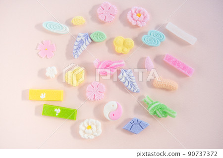 可愛的春季乾果樂果日式點心琥珀糖 90737372