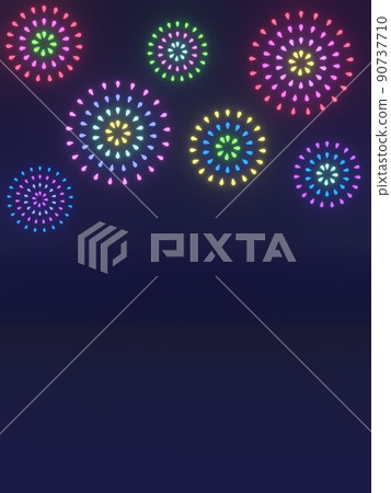 3D fireworks background 90737710