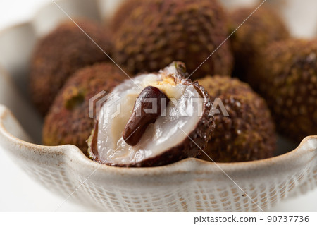Lychee on a white background 90737736