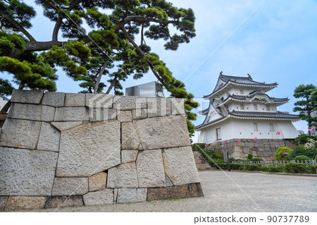 香川縣高松市，高松城的牛虎塔和石垣島 90737789